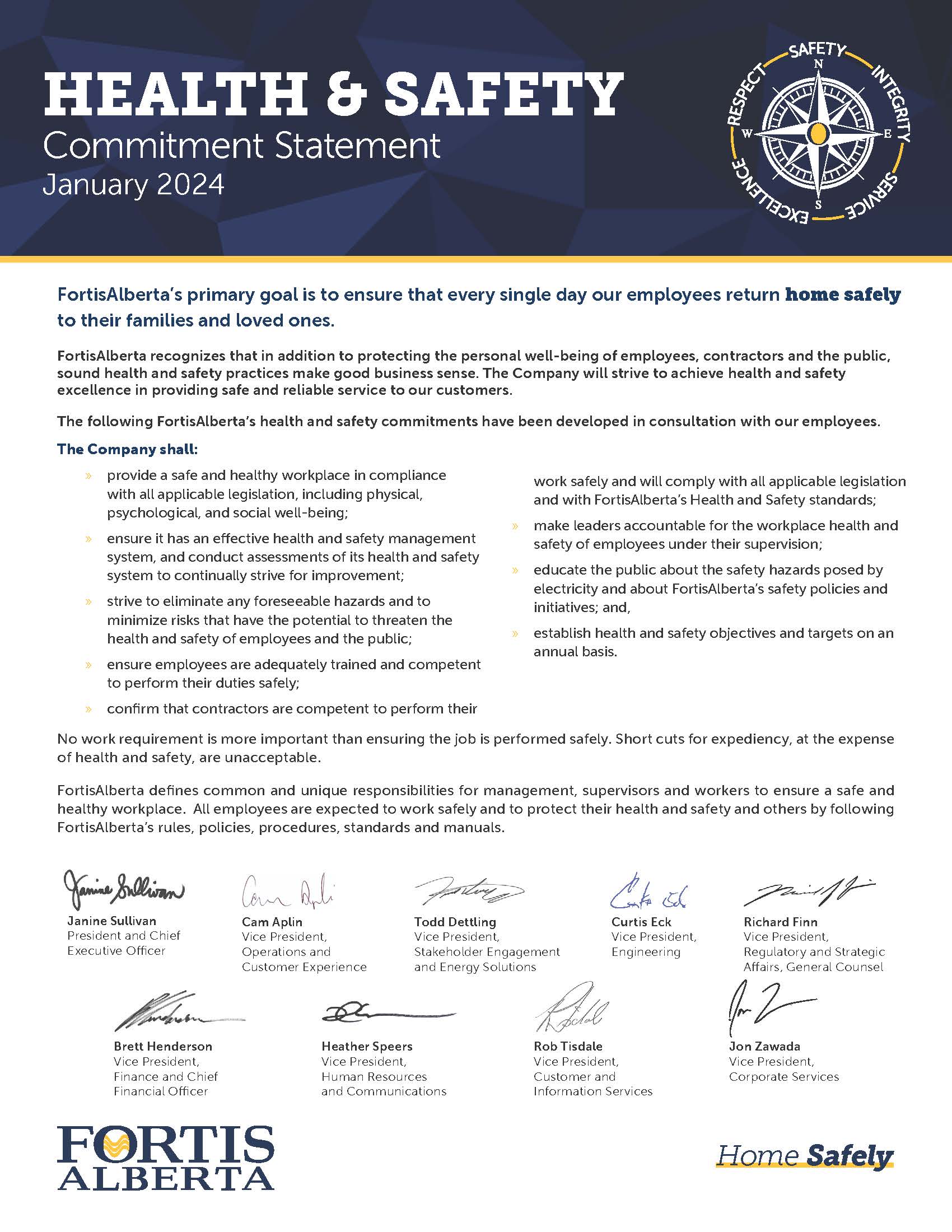 Health and Safety - Commitment Statement