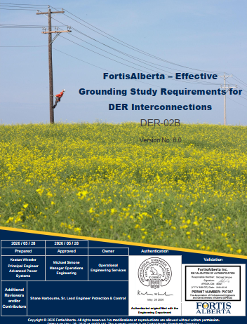 DER-02B - FortisAlberta Effective Grounding Study Requirements