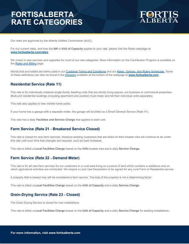 2023 fortisalberta-rate-category-guide