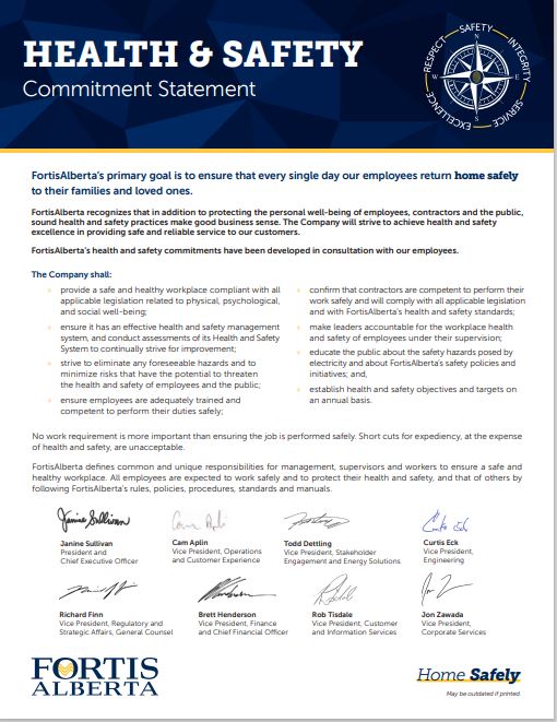 Health and Safety Commitment Statement-