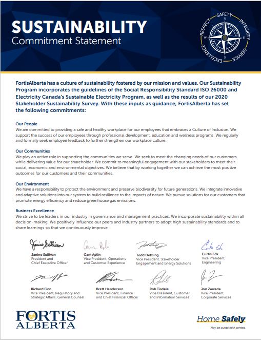 Sustainability Commitment Statement