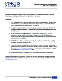 Wind Facility Coordination Guidelines